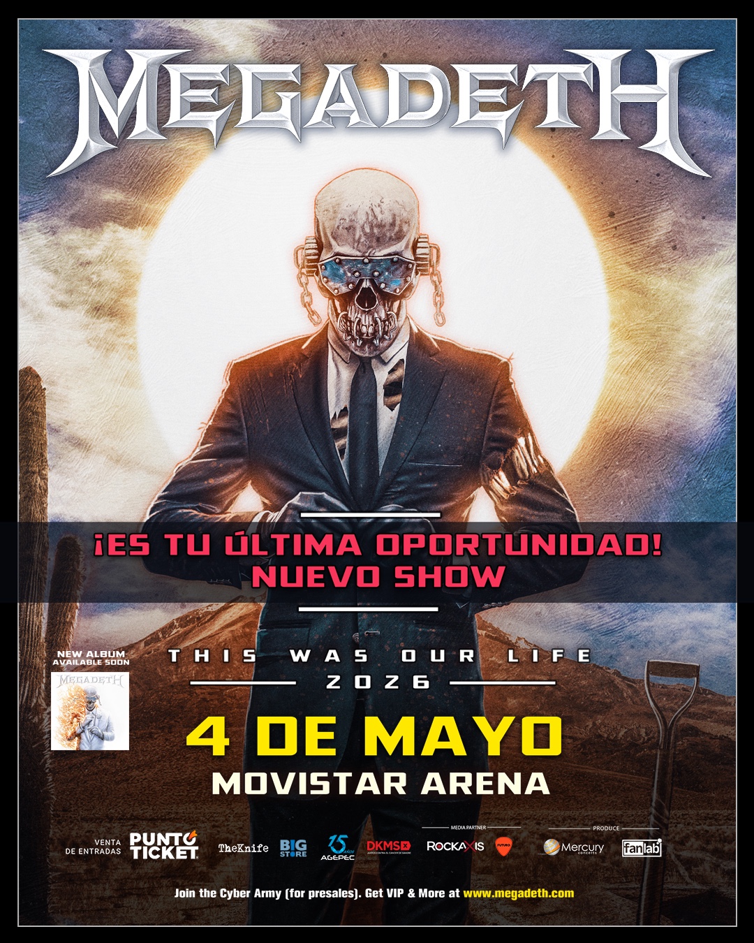 Una última oportunidad: Megadeth confirma segunda fecha de despedida en Chile